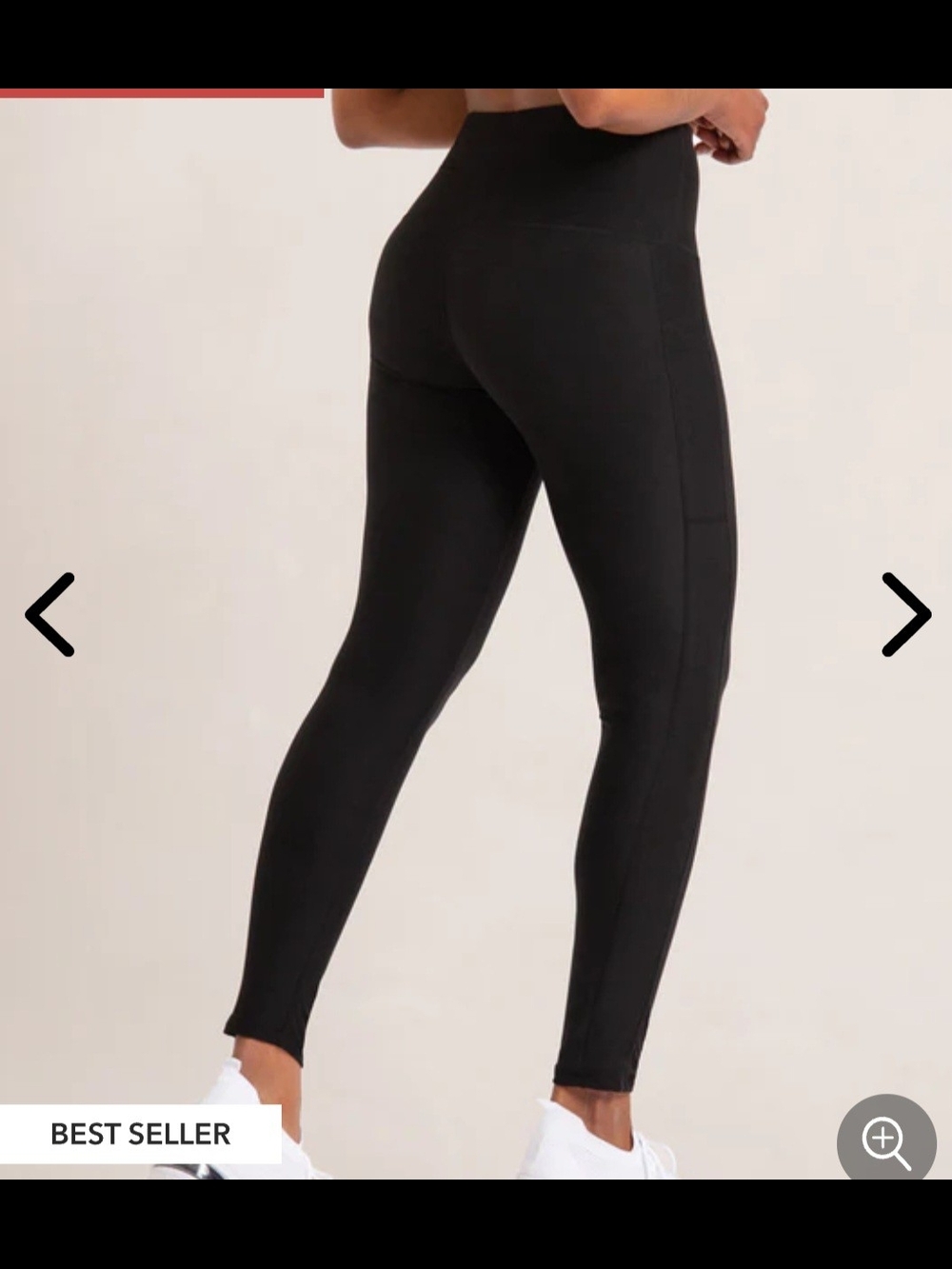 Shapermint Black High-Rise Leggings with Pink Tag